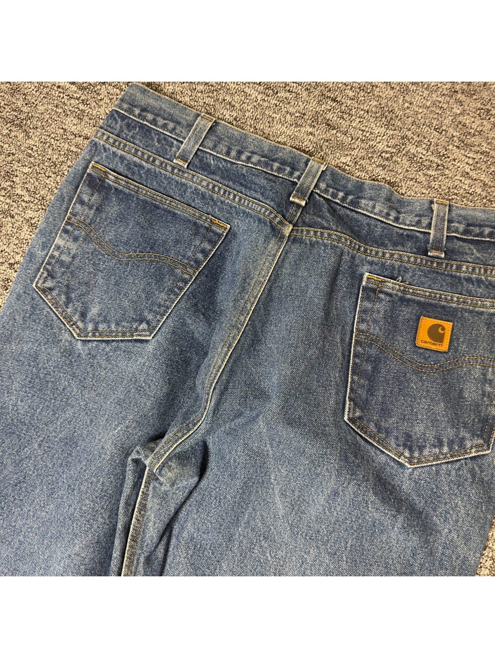 Carhartt Straight Leg Jeans Mens Blue Wash Workwear